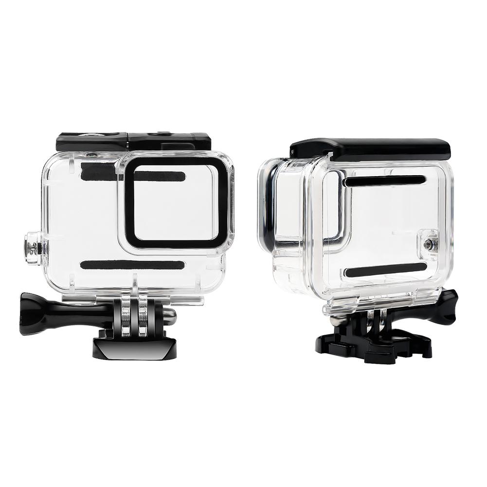 Boîtier étanche avec accessoires de support Boîtier de plongée sous-marine Coque Argent et Blanc pour Gopro Hero 7 Accessoires pour Caméra de Sport