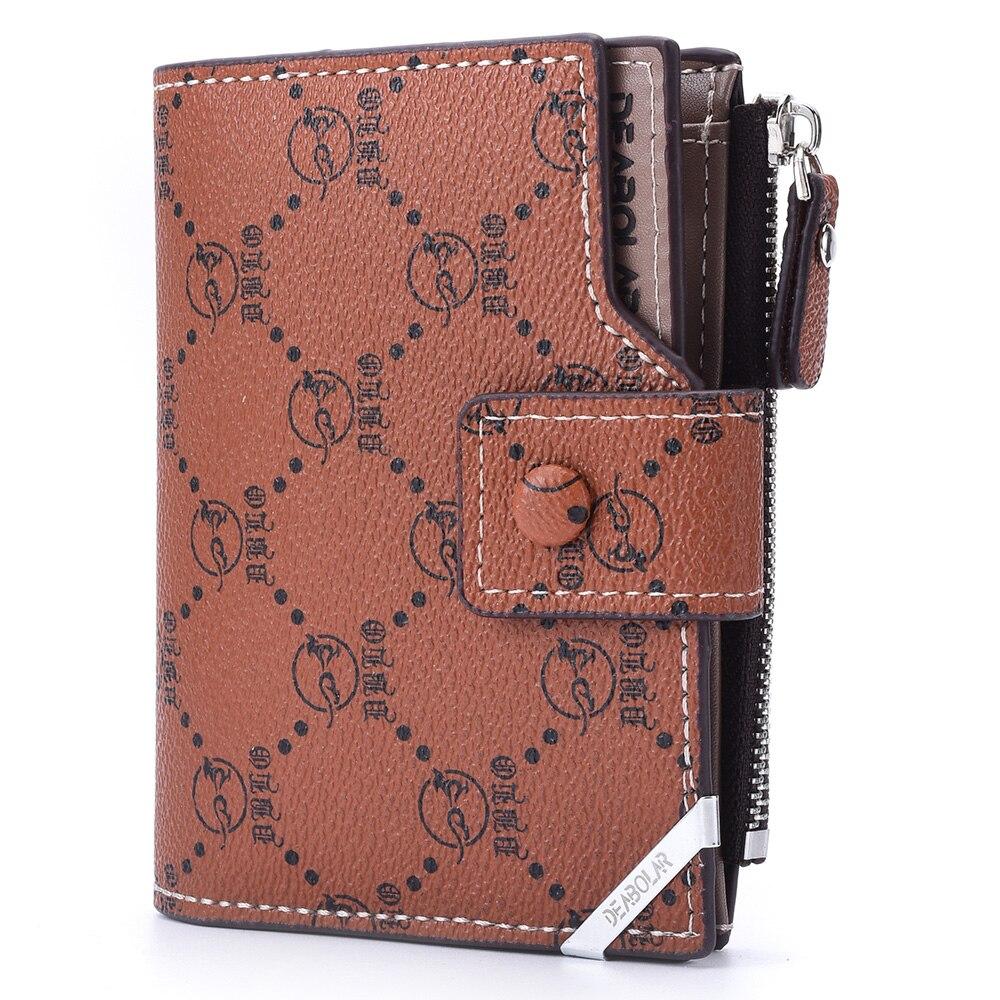 Old Flower Multifunctional Wallet Men s Short Vertical Buckle Zipper Retro Wallet