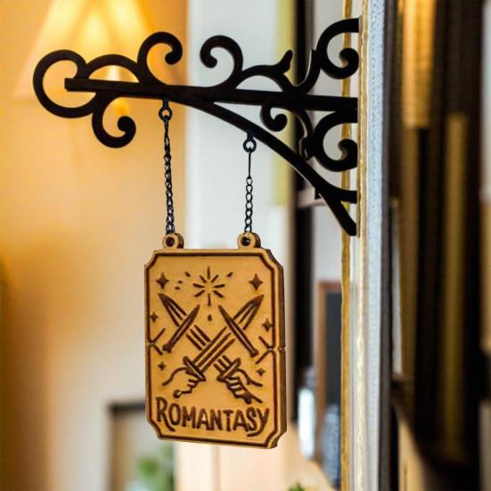 Book Nook Shelf Signs Halloween Themed Genre Labels with Hanging Brackets Library Decor for Fantasy Romance Dark Academia Book