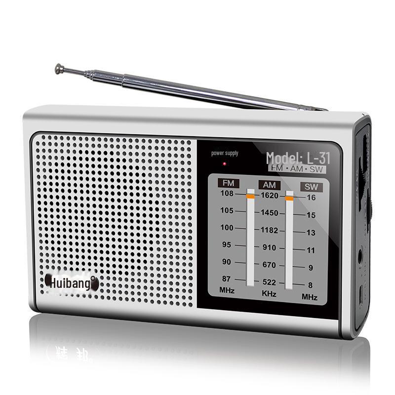 

Huibang 31 Портативное полнодиапазонное FM-радио и карманный плеер Huibang L-31 серебряный