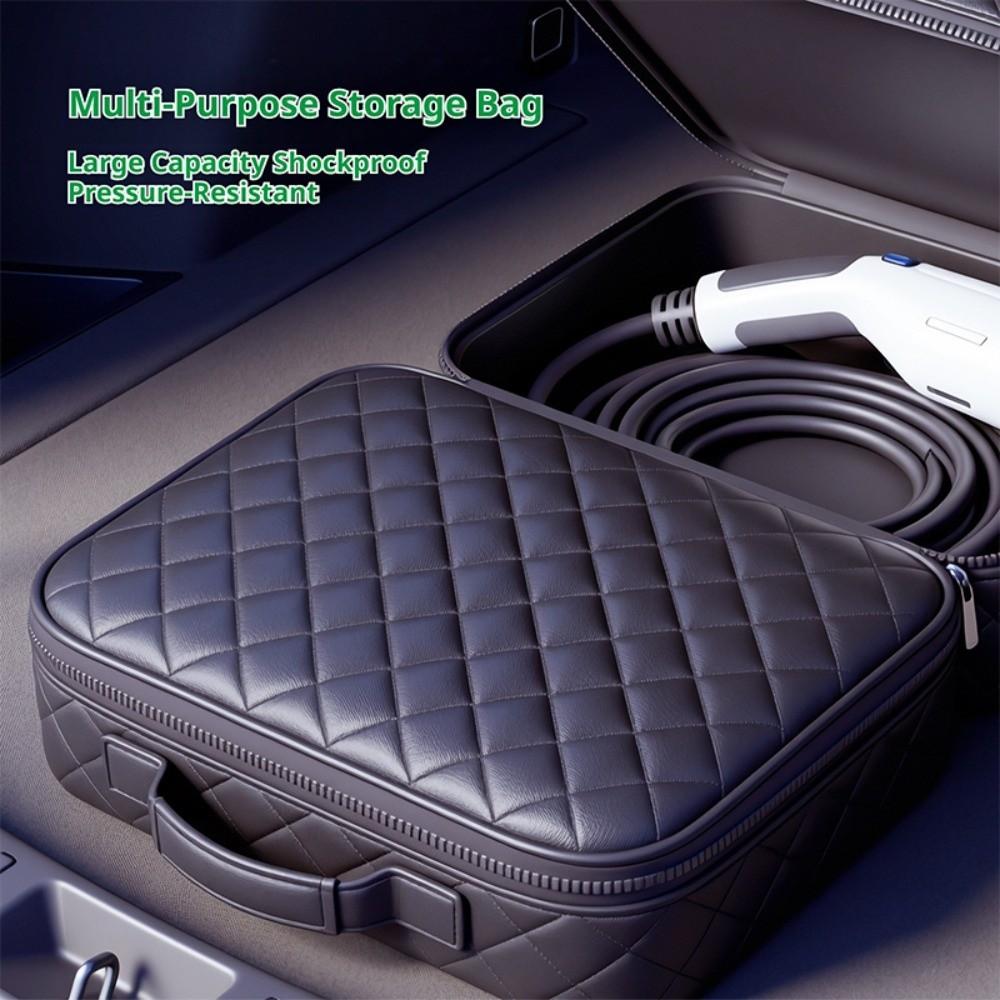 Round/Square Electric Vehicle Charging Units Bag Shockproof Car Trunk Organizer  Vehicle