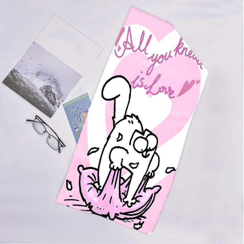 Simon'S Cat Fashion Beach Towel: Ideal for Summer Adventures Soft, absorbent and quick drying suitable for swimming and bathing