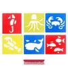 PP Kids' Painting & Drawing Stencil Set - Hollow Plastic Outline Templates for Beginners