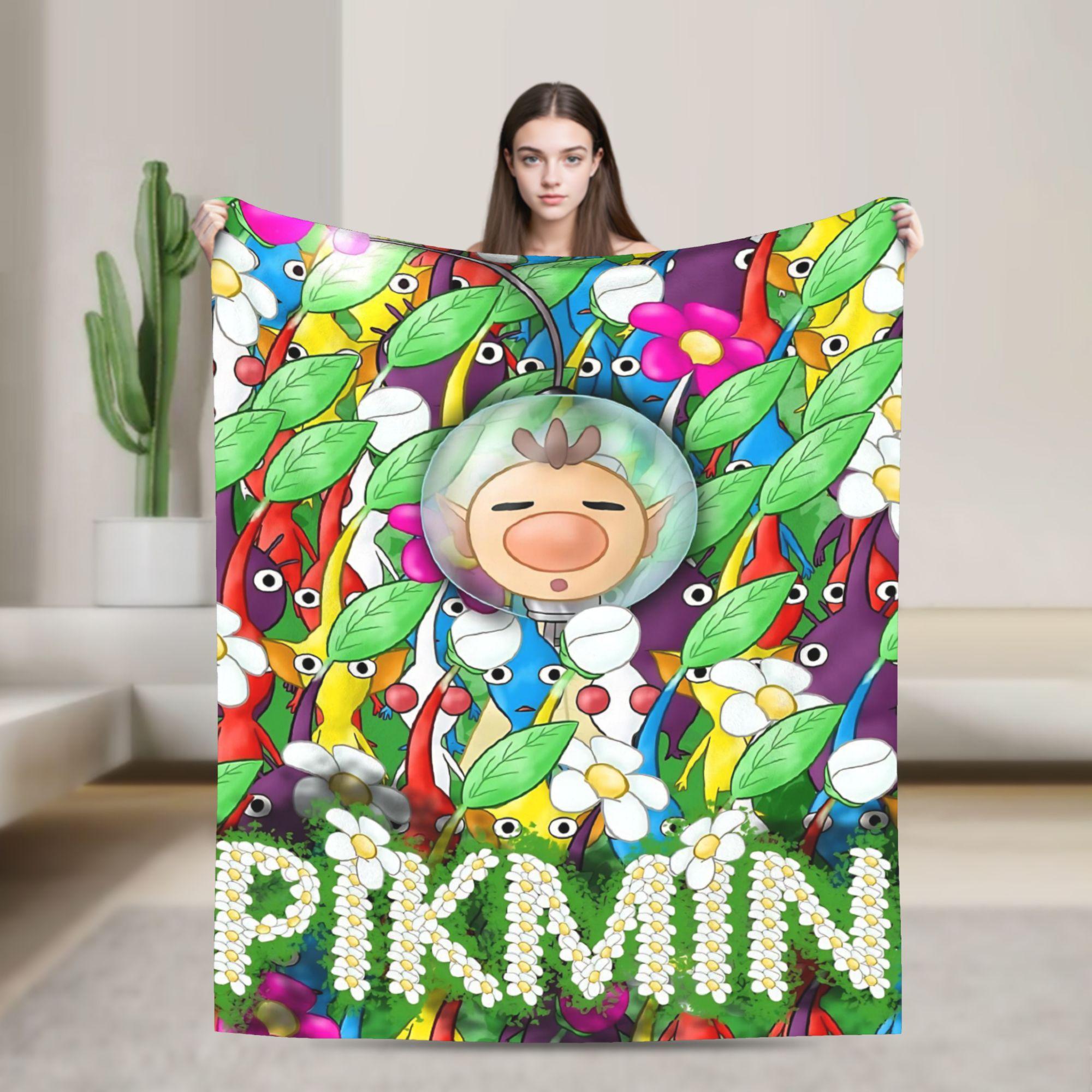 

Pikmin Game Blanket Warm Novelty Plush Bedding Throws For Outdoor Decorative Flannel Bedspread Bed Cover 75x90cm