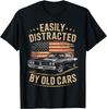 Leicht ablenkbar von alten Autos Klassiker-Typ Lustiges Vintage-T-Shirt
