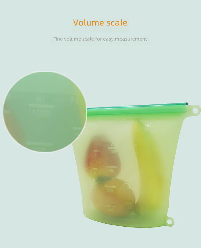 New Silicone Fresh-Keeping Ziplock Bag for Food Storage and Freezing