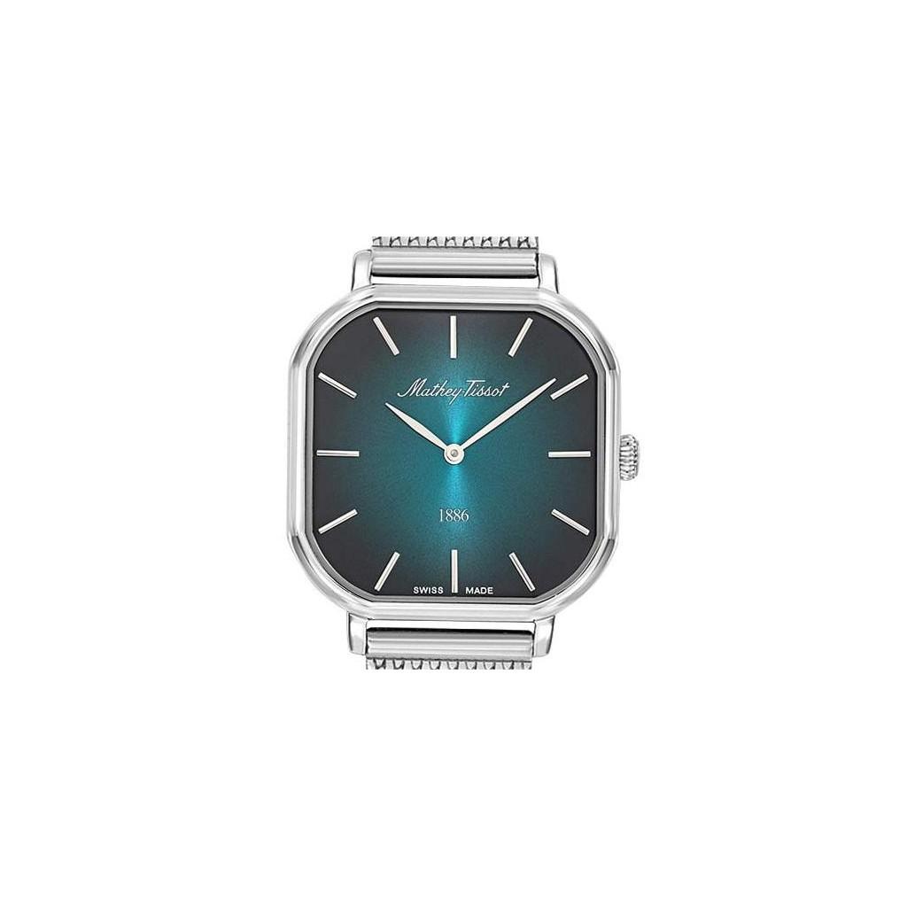 Mathey-Tissot Monsoon Square Stainless Steel Green Dial Quartz D7917AV Women's Watch