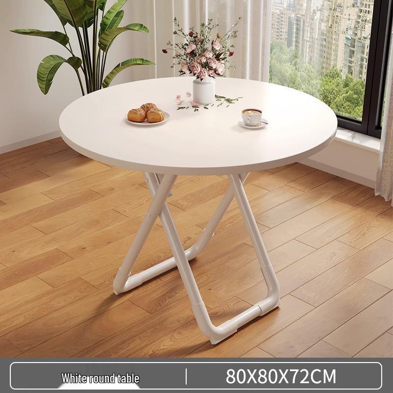 Compact Foldable Round Dining Table for Small Spaces
