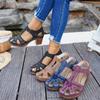 Zapatos de Plataforma de Gran Tamaño de Cabeza a Pie para Mujer, Sandalias Casuales de Tacón Grueso
