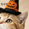 Animal Theme Party Decor Pet Halloween Witch Hat, Bows/Pumpkins Decor, Adjustable Felt Cosplay Headgear for Dogs Costume Accessory, Lightweight