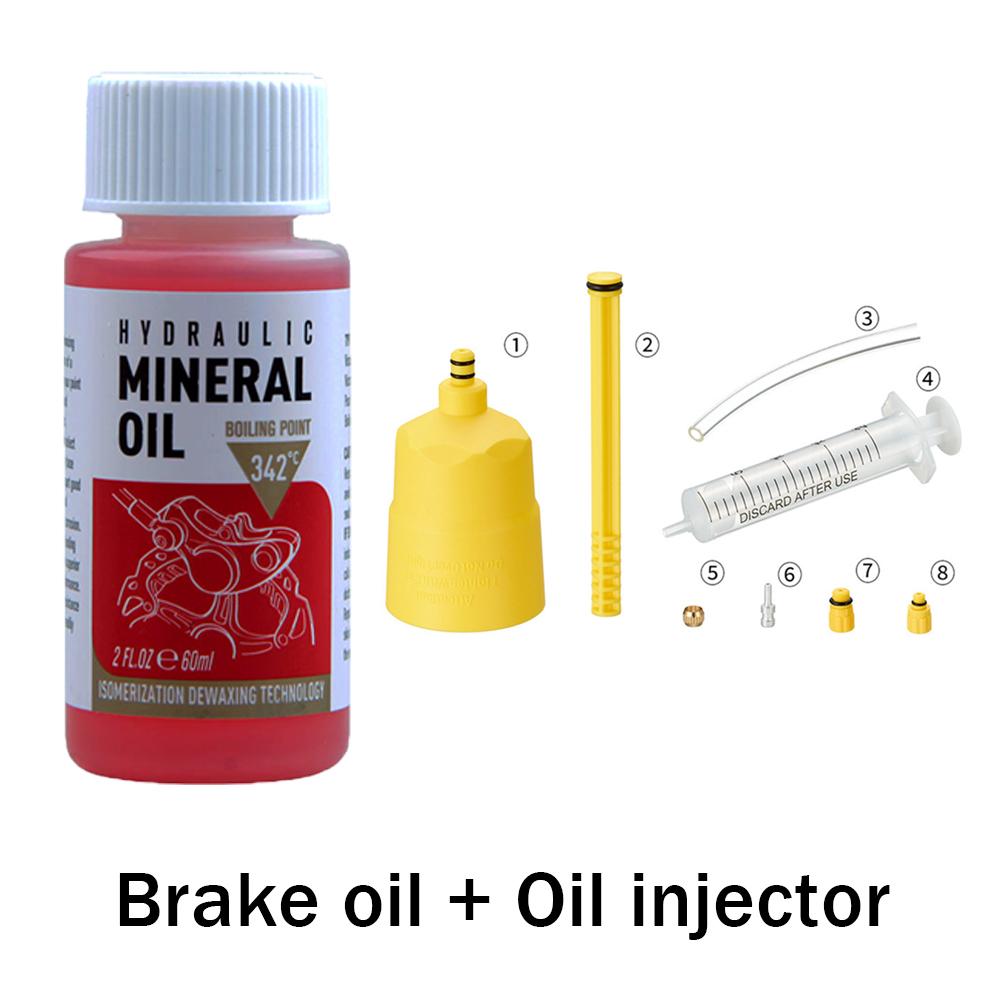 60Ml Bicycle Brake Oil Mountain Bikes Maintenance Brake Fluid Mineral Oil System Fluid Bike Repair Accessories Oil Injector