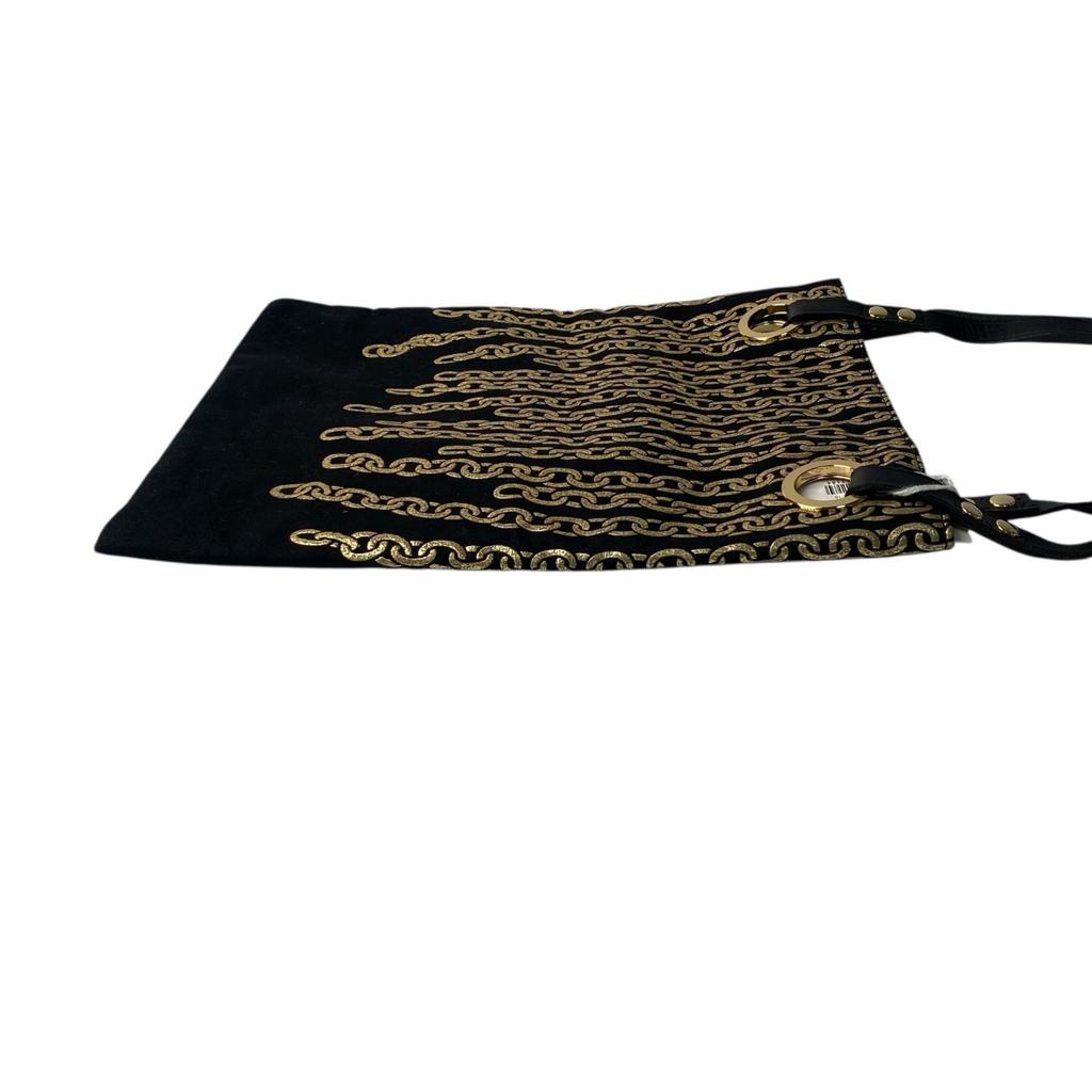 Used ISSEY MIYAKETote Bag black/gold canvas Women