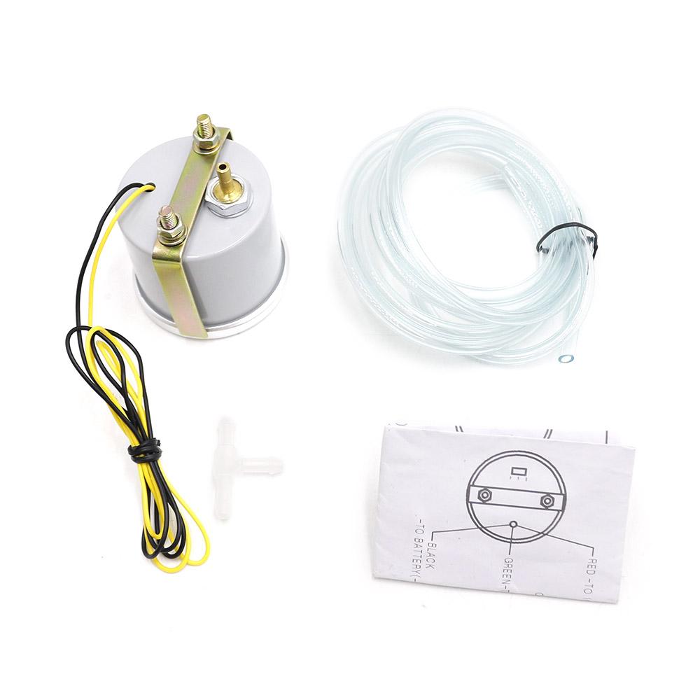 2"52mm 12V Racing Car Auto Turbo Boost Gauge -30In.hg~35PSI Smoke Lens Turbo Kit White LED Display Turbo Pressure Meter