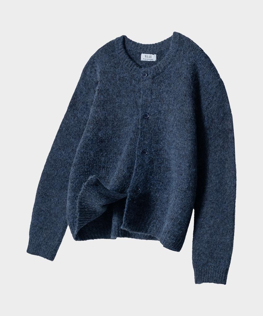 Waar M1075 Soft Round Neck Cardigan (4 Colors)