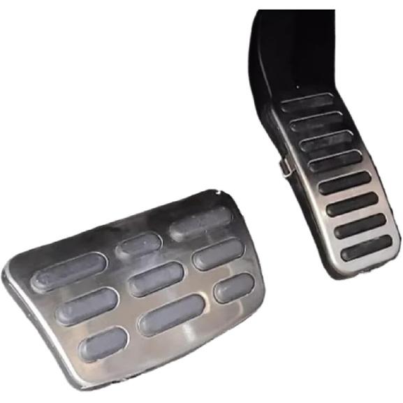 Car Gas Brake Pedal Compatible with Kia Soul SK3 GT-Line EV 2020~2025 Rubber Anti-Slip Stainless steel Footrest Foot Cover Pad Accessories(AT 2pcs)