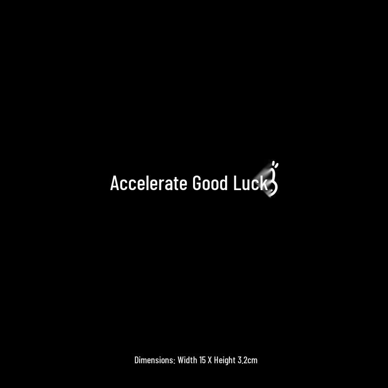 Good Luck Acceleration Rear Windshield Sticker: Waterproof and Sunscreen Car Tail Decoration
