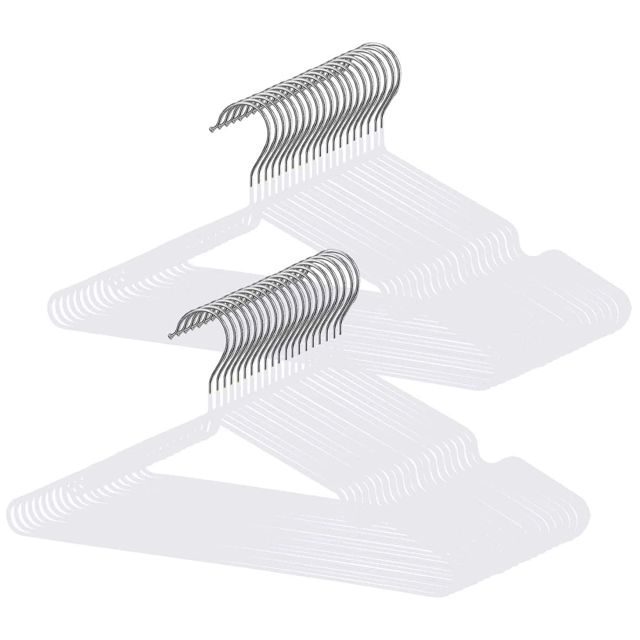 

tkone PVC Special Rubber Prevents Shape Deformation Super Strong Load Use Hangers, Non-Slip, Coated, 50-Pack, Deformation, Stylish, Multifunctional, белый