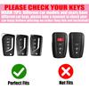 Key Fob Cover with Diamond Keychain, Car Key Holder Compatible with Toyota Avalon Camry Corolla Fortuner Highlander Levin Rav4 Sequoia Sienna Tacoma