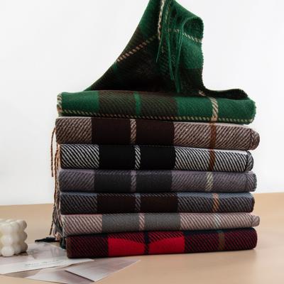 New Plaid Scarf Women's Autumn and Winter Retro Thickened British Style Shawl High End Atmosphere Warm Scarf
