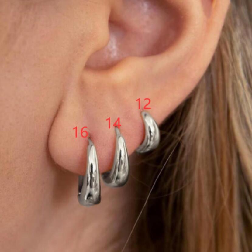 Elegant Minimalist Geometric C-Shaped Earrings Set – 3 Pairs for Women