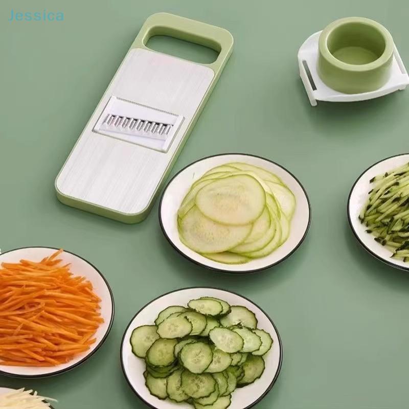 Multifunctional Stainless Steel Vegetable Cutter Adjustable Blade Cutting Tool for Slicing/Shredding (Quick Kitchen Prep)