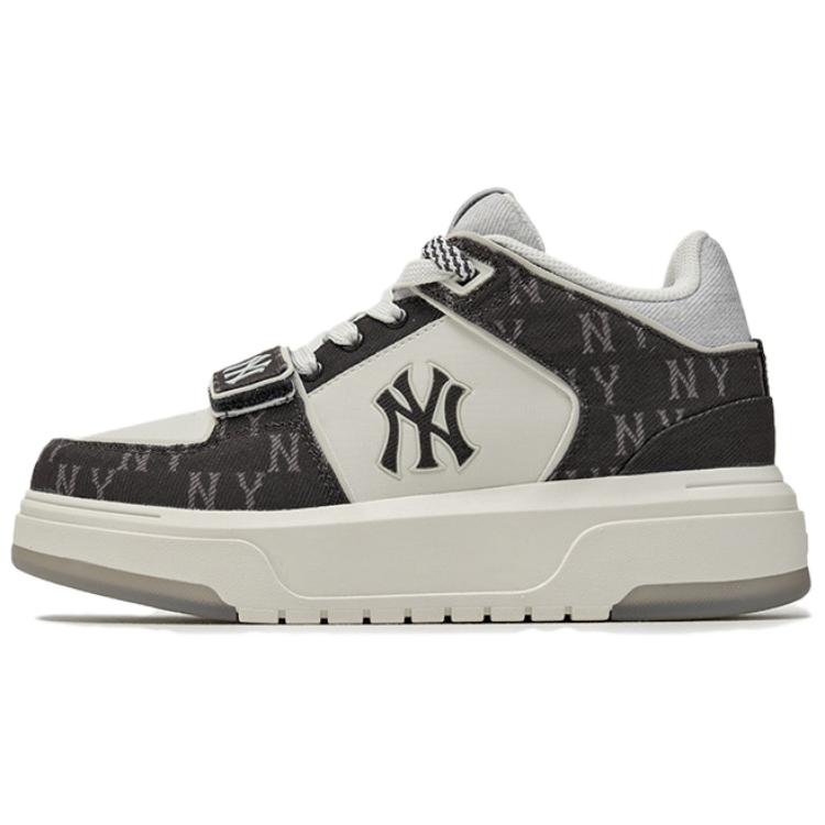 

MLB New York Yankees Mid top Skateboard Shoes Unisex Black White 3ASXMDM6N-50BKS 41