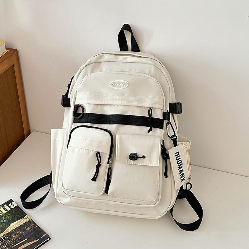Schoolbag Japanese Harajuku retro tooling schoolbag, junior high school student large-capacity backpack male tide ins campus style backpack female