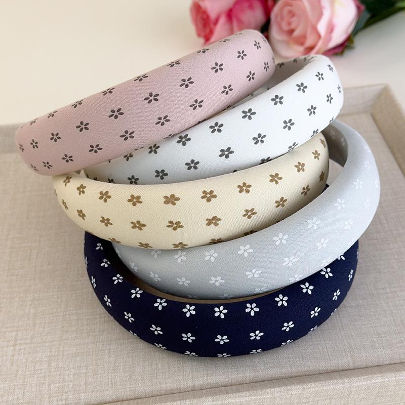 Flowers Series Headbands Colorful Fabric Sponge Flower Hair Band Womans Girls Sweet Hair Hoop Fashion Versatile Hair Accessories
