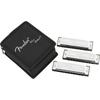 Deluxe Harmonica Pack of 3 with Case of 3 Fender/Blues [Set Harmonicas]
