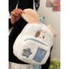 Backpack large capacity puppy cute plush schoolbag soft girl new cartoon fluffy crossbody backpack student