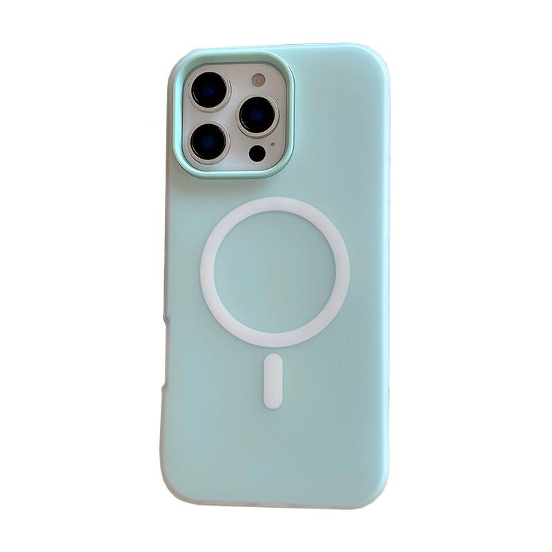 Candy Color For Magsafe Magnetic Wireless Charging Phone Case For iPhone 17 Air 16 15 14 13 Pro Max 2 In 1 Matte TPU Back Cover