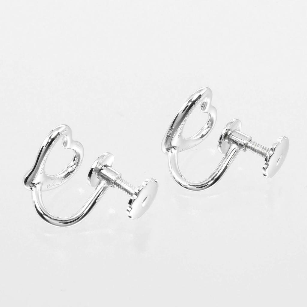TIFFANY&Co. Open Heart Earring Silver925 2.5g Women Used