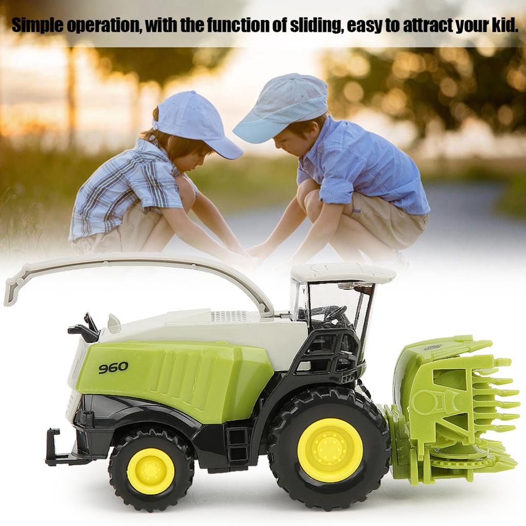 1/42 Miniature Harvester Toy Alloy And Plastic Vehicle Model Kid Educational Farm Car Toys