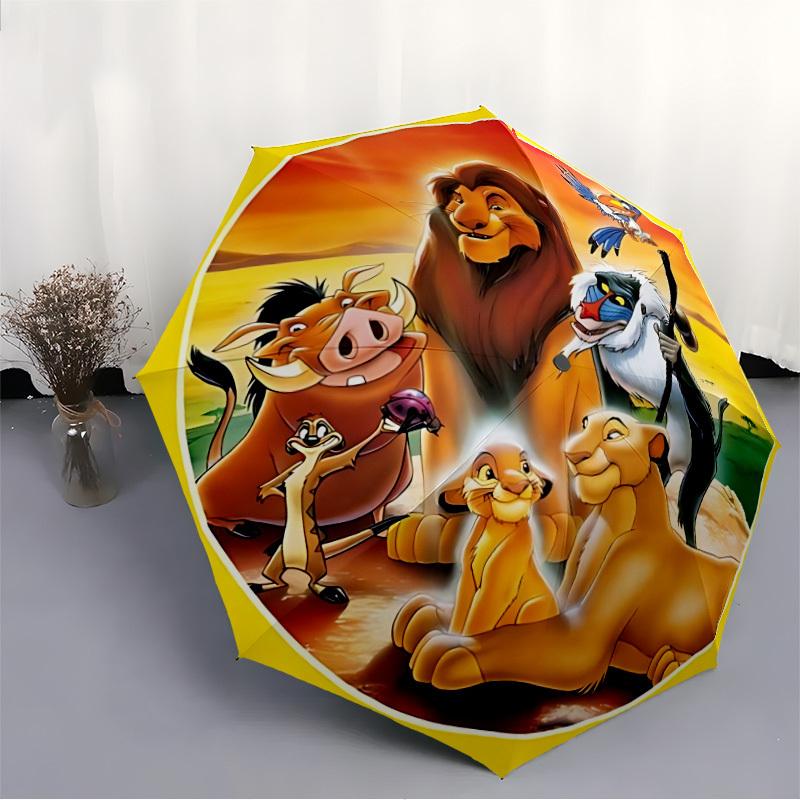 1pc Lion King Open/Close Folding Umbrella - Raining Gear for Travel Umbrella, All- Portable Umbrella for & Men 8-Rib yy251229022