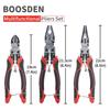 HOUSERAN 3-Piece Pliers Set, Multi-Function Tool Set with Nippers, Long Nose Pliers, Heavy-Duty Pliers, Wire Cutter, Spring-Loaded Lock, Electrician's