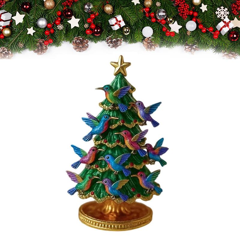 

Tabletop Christmas Trees With Star Topper Creative Hobbies Vintage Xmas Tree Holiday Indoor Tabletop Decor Resin Statues A