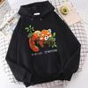 Redpanda-lazy Men Hoodie Sleeping Red Panda On Branch Print, Funny To Do List Text Graphic, Soft Fleece Pullover Sweatshirt for Daily Street Wear