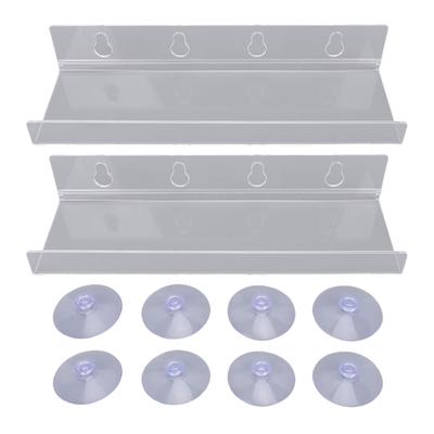 2 Piezas Estantes Flotantes para Plantas de Ventana Extensor de Repisa de Ventana Acrílico Soporte para Macetas con Ventosas para Suculentas de Interior