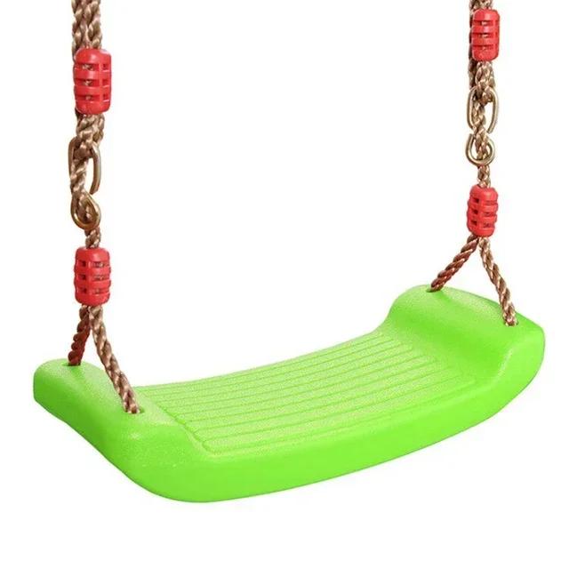 1pc Kids Indoor Outdoor Swing | Curved Board Flying Toy Hanging Seat Height-Adjustable Ropes Ideal for Garden & Home Play