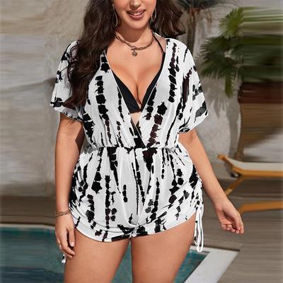 High Waist Swimsuit Women With Skirt 2024 Plus Size Bikinis Push Up Swimwear Female Bathing Suit Beach Wear 5XL Women's Sexy Three Piece Swimsuit
