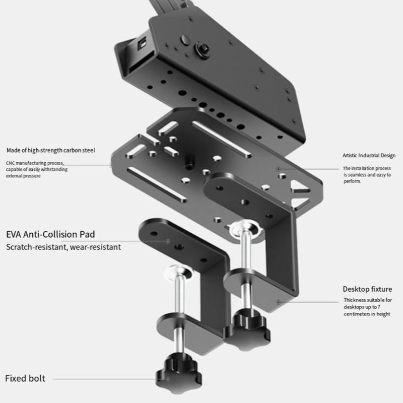 Carbon Steel Handbrake Holder with Not Slip EVA Padding & Sturdy ABS Construction Wheel Handbrake Stand for HBP
