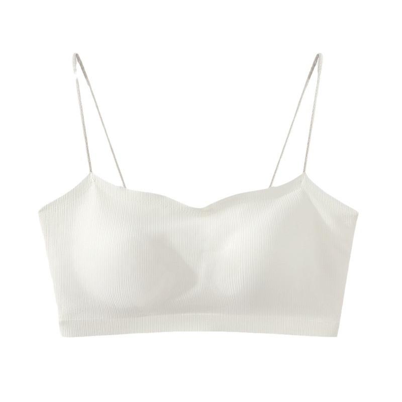 Women's Strapless Integrated Sports Bra Vest - Anti-Exposure, Thin Straps, 2024 Summer Collection