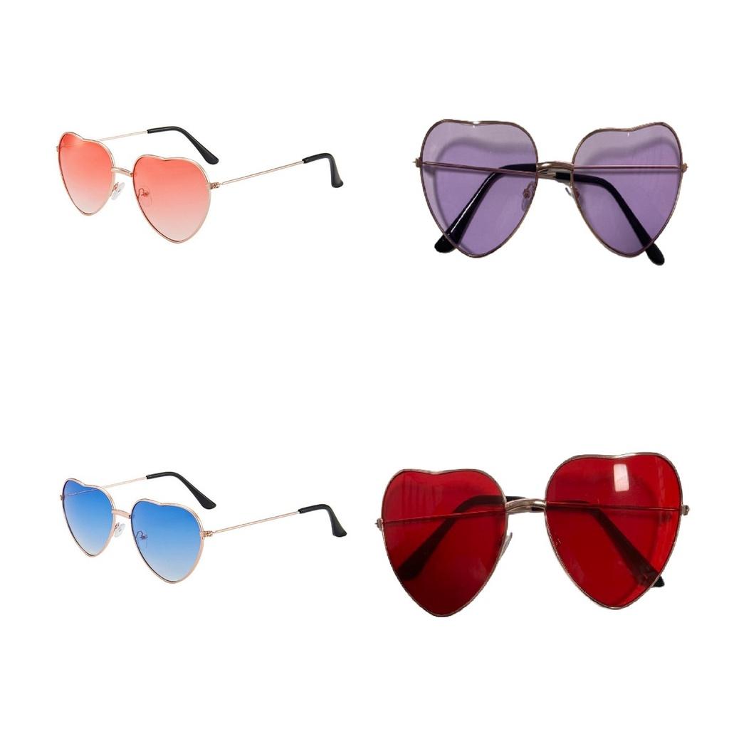 Trendy Heart-shaped Metal Eyewear With Ocean Lenses For Women Perfect For Parties And Performances