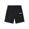 Letter Lace-Up Mid-Waist Straight Loose Cargo Shorts Men Shorts Black F51M429805A-BK