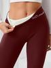 Dámské skinny kalhoty s vysokým pasem a fleecovou podšívkou na zimní sporty, fitness a jógu - Zůstaňte v teple a pohodlí během cvičení