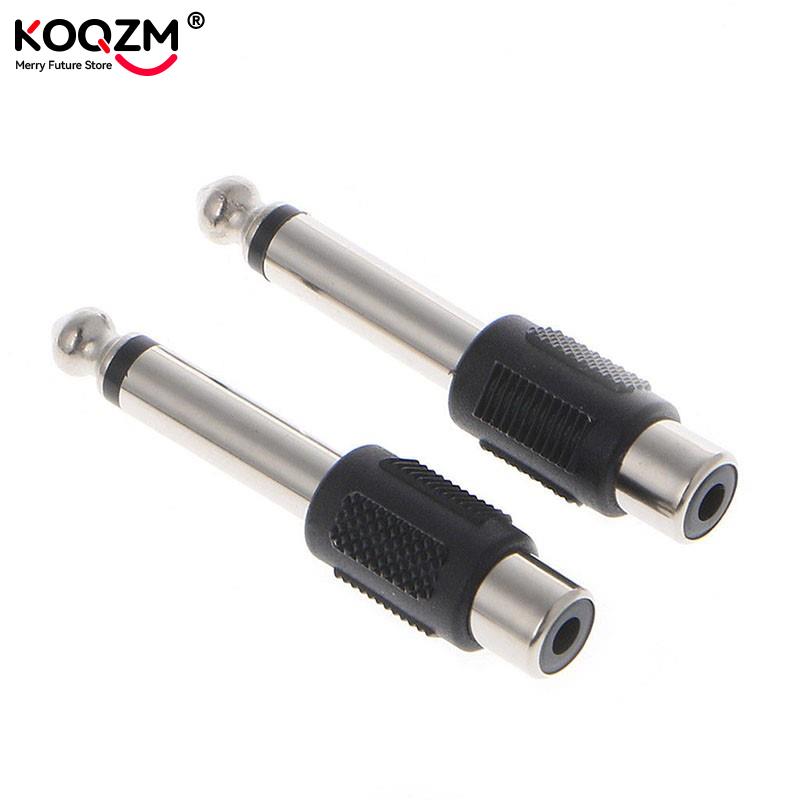 10pcs 6.5mm To 3.5mm Jack Sound Mixer Microphone Connector Converter Adapter Audio& Video Cables Connector Converter