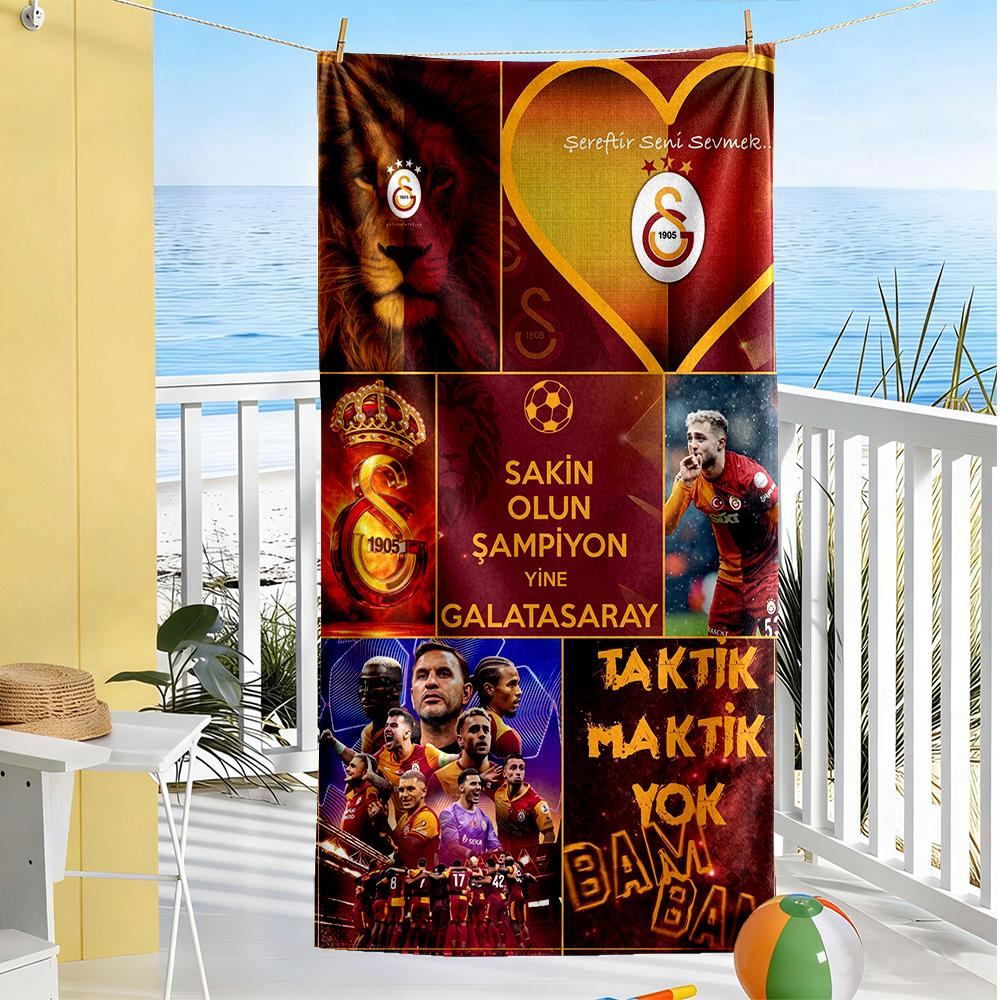 Galatasaray Beach Towel Super Soft Microfiber Quickdry Fabric Comfortable Lightweight Perfect for Traveling Yoga Camping and Swimming