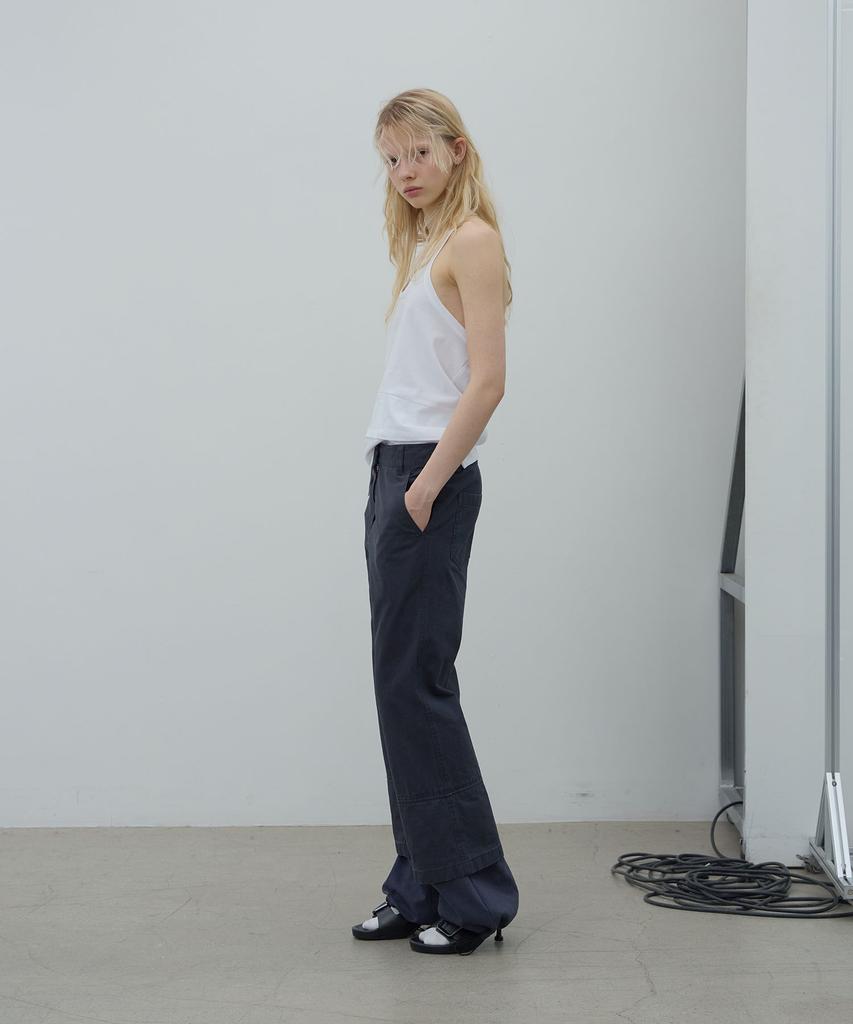 LCDC™ Layered Hem String Pants (Dark Navy)