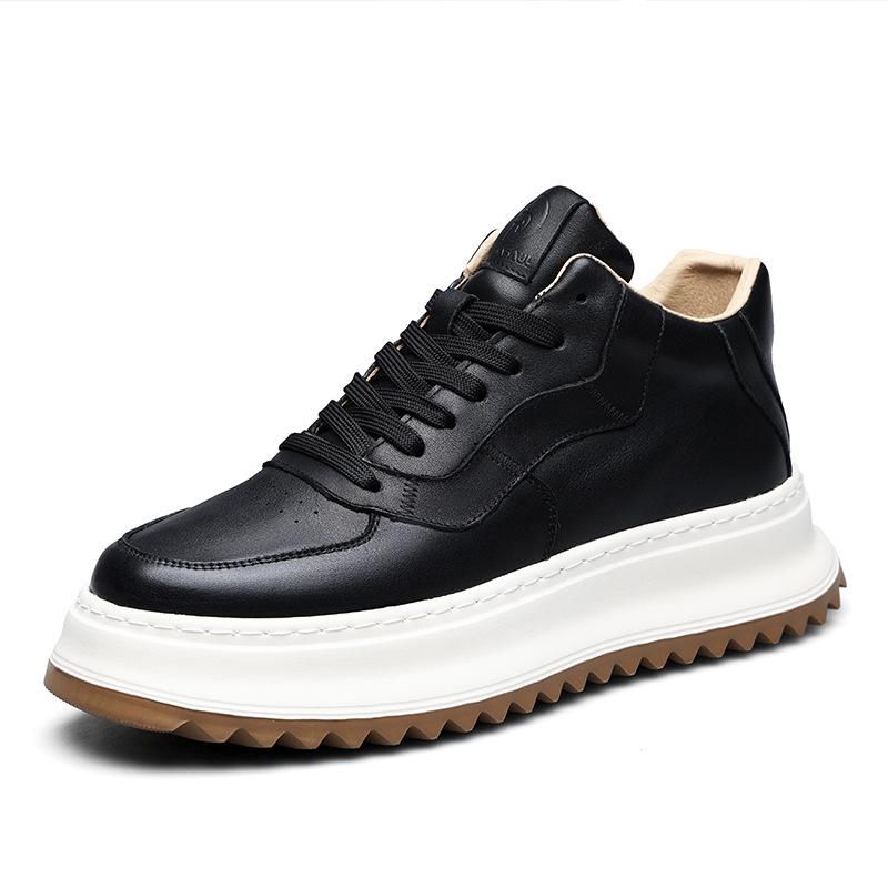 Jesienne i zimowe skórzane buty Martin męskie retro ręcznie robione wysokie casualowe buty męskie brytyjskie wszechstronne platformowe modne sportowe buty na deskorolkę