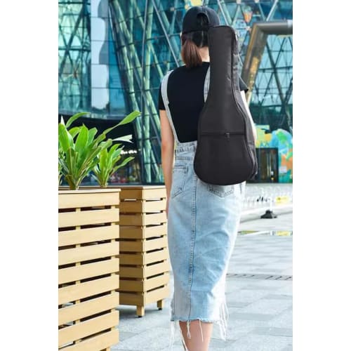 Black Ukulele Case, Ukulele Bag, Instrument Bag for Ukuleles, Lightweight, Waterproof, Thick, Cushioned, Soprano, Concert, and Tenor Ukuleles, Small G